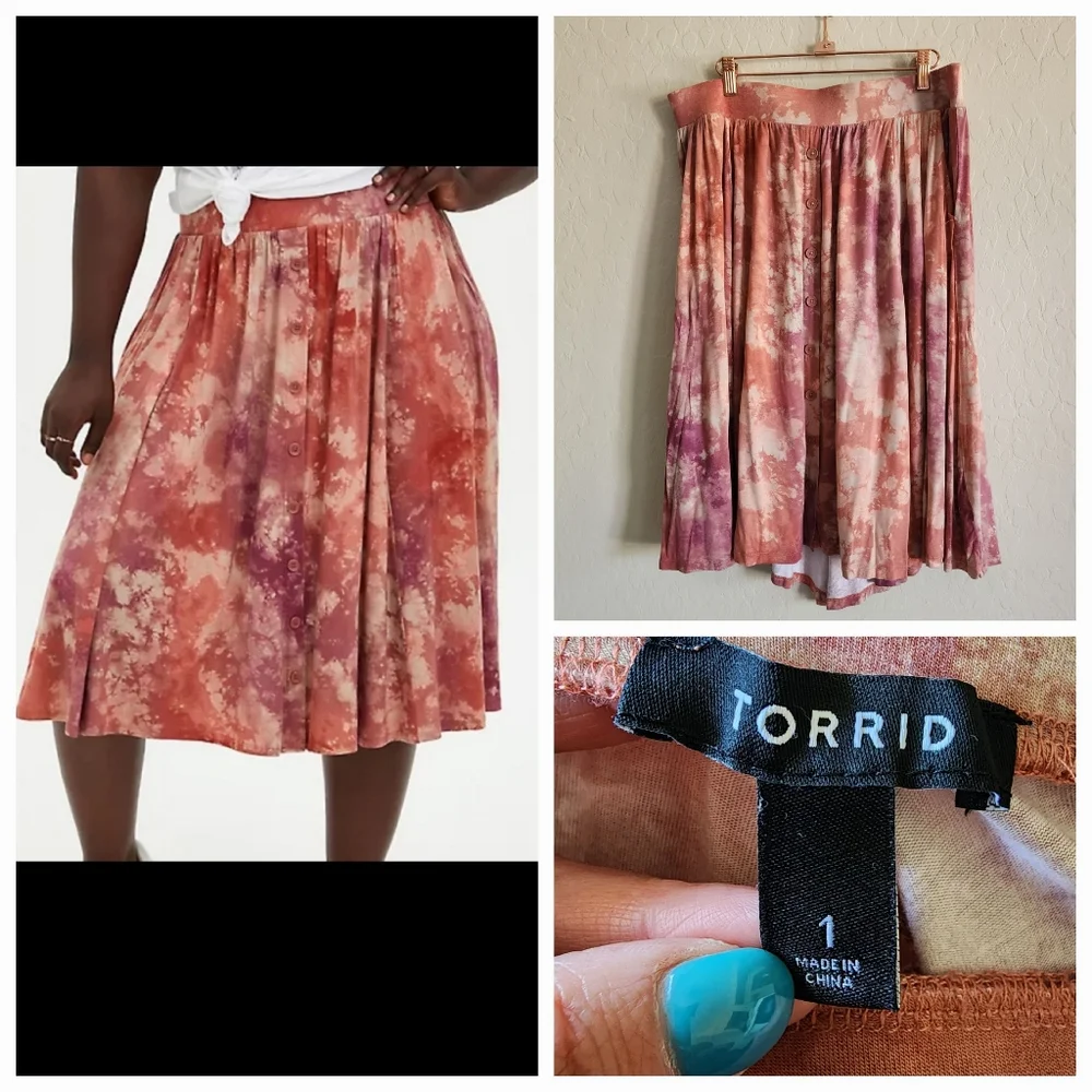 Torrid Super Soft Tie Dye Skirt‎ Size 1